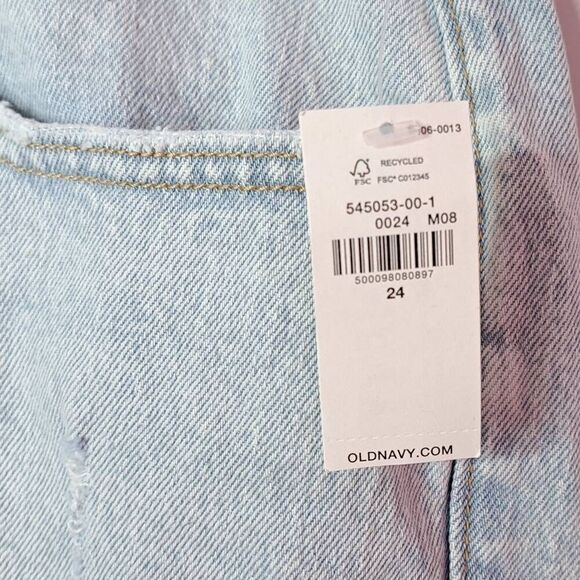 Old Navy Women's Plus Size High Waisted OG Straight Ripped Jean Shorts 24 NWT - Picture 4 of 7